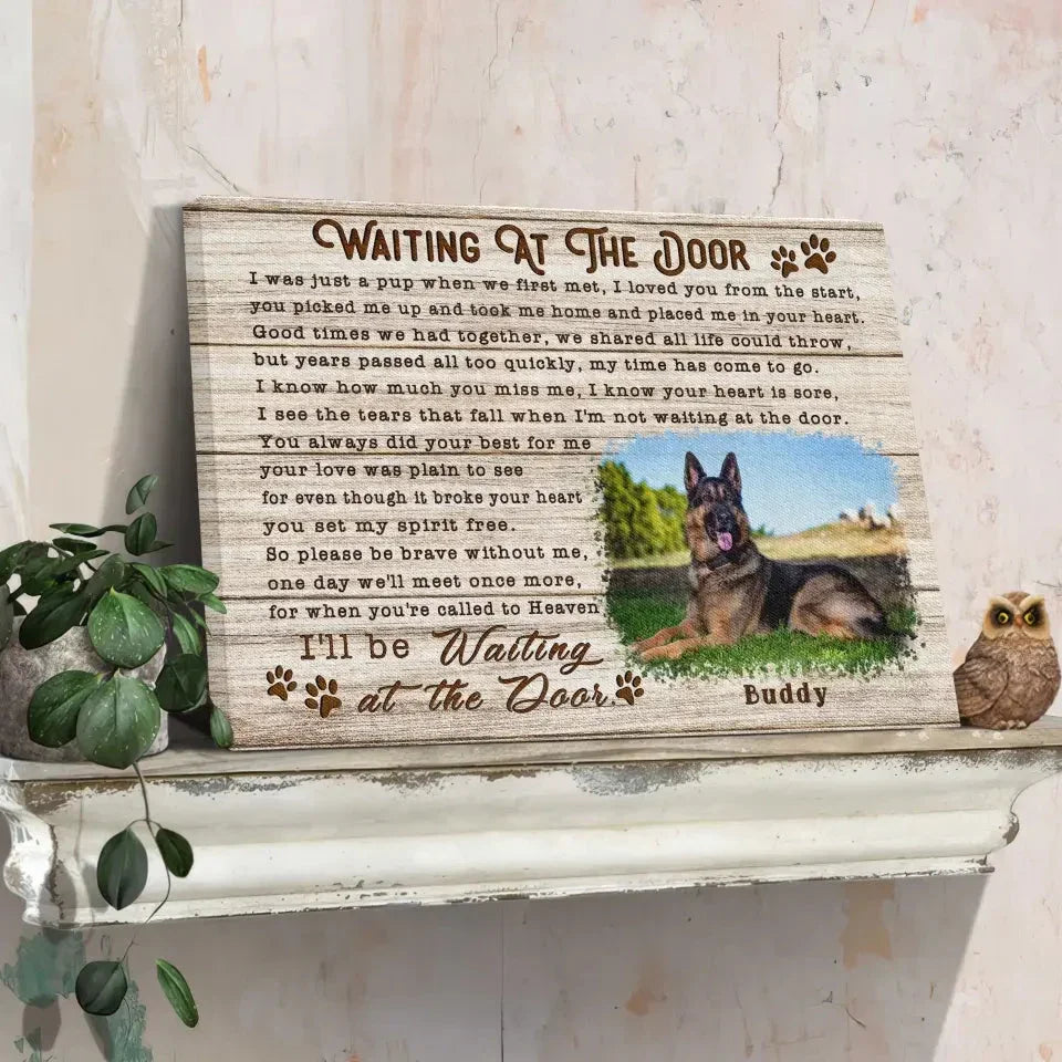 Custom Pet Loss Canvas – I’ll Be Waiting at the Door Canvas Gift - PersonalizedFury