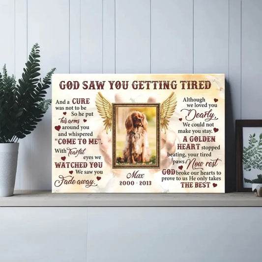 Dog Memorial Gift – Custom Photo Canvas for Pet Loss - PersonalizedFury