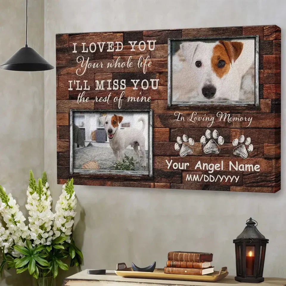 In Loving Memory – Custom Dog Memorial Canvas With Photo - PersonalizedFury