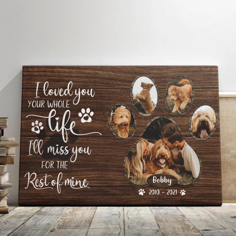 Favorite Hello, Hardest Goodbye – Personalized Dog Memorial Canvas - PersonalizedFury