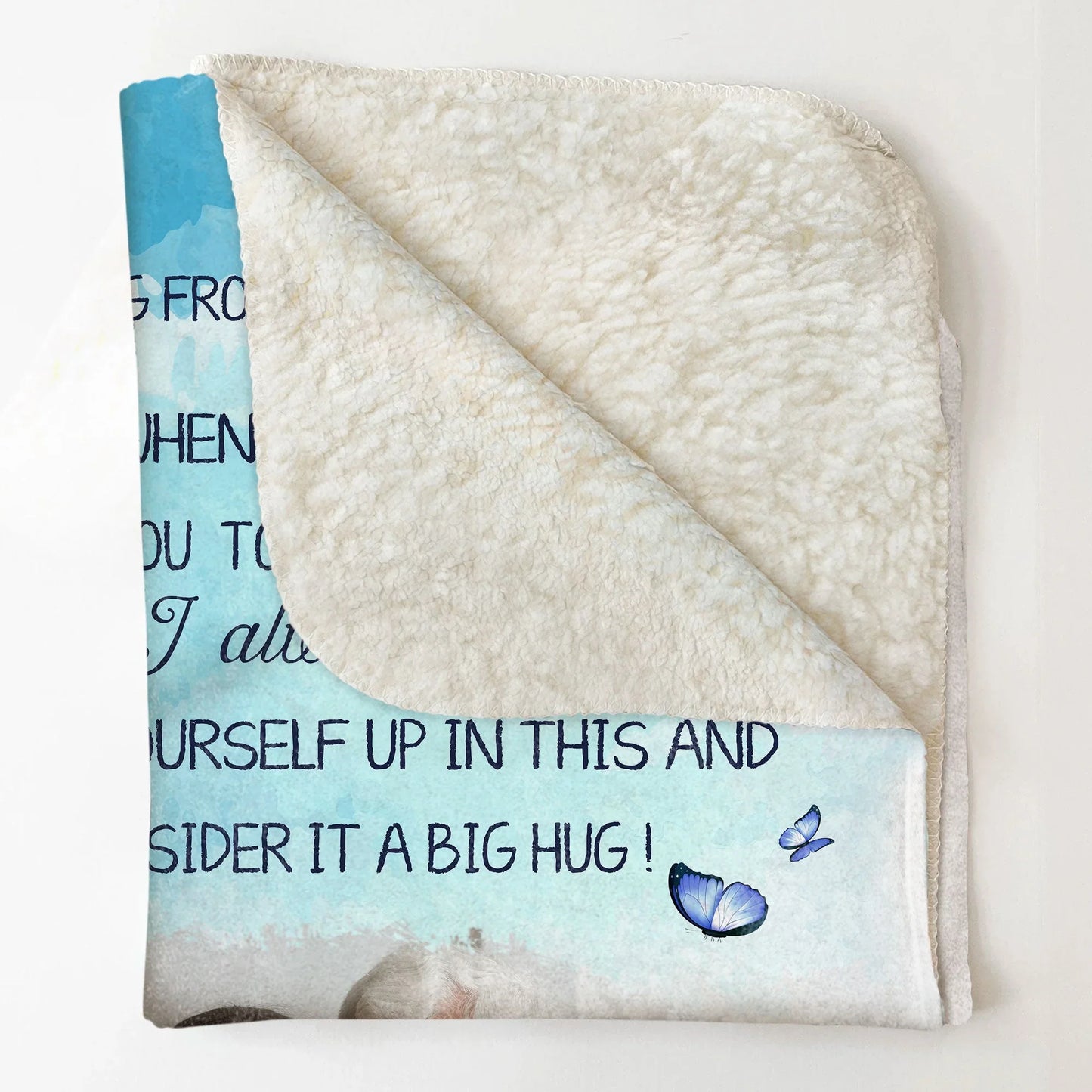 A Hug From Heaven I Always Love You Memorial - Personalized Photo Blanket