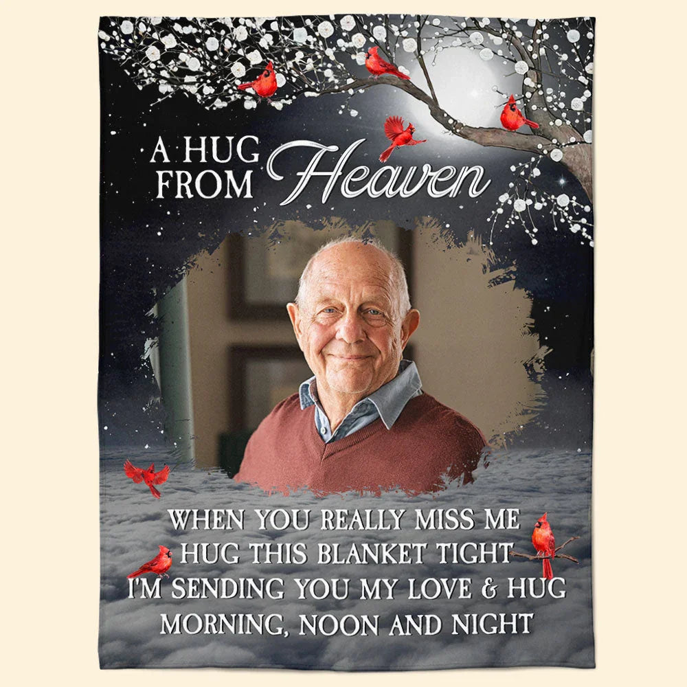 A Hug From Heaven - Personalized Photo Blanket