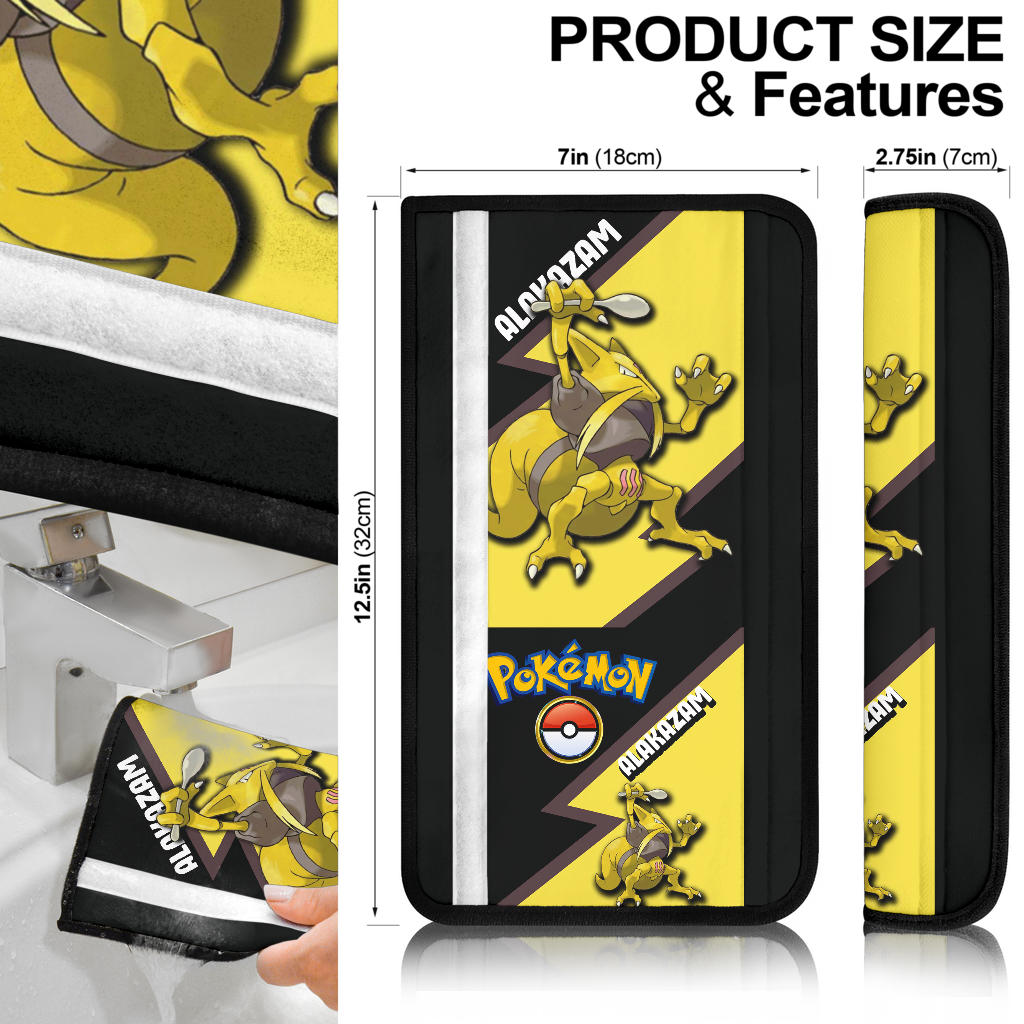Alakazam car seat belt covers Anime Custom Car Accessories