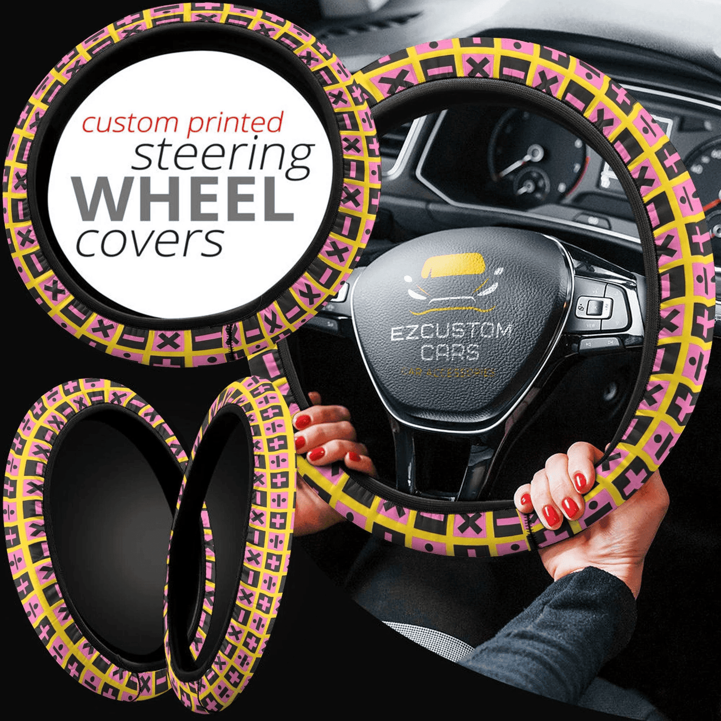Anime Steering Wheel Cover Custom Jojo Bizzare Adventure Anime Car Accessories Patterns