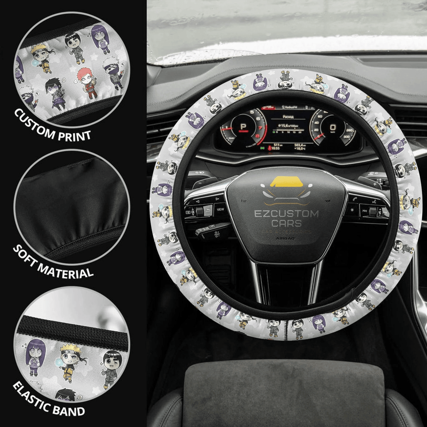 Anime Steering Wheel Cover Naruto Anime Car Accessories