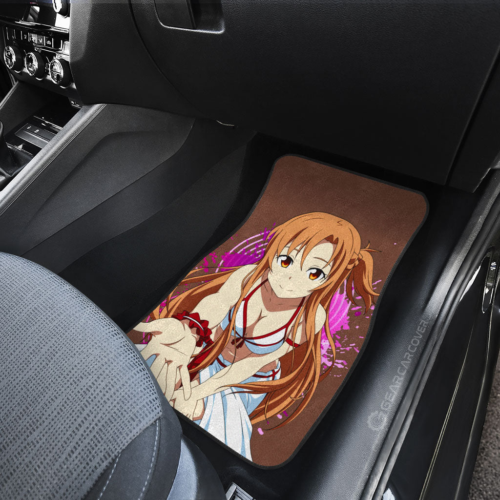 Anime Waifu Girl Asuna Yuuki Car Floor Mats Custom Sword Art Online Anime Car Accessories