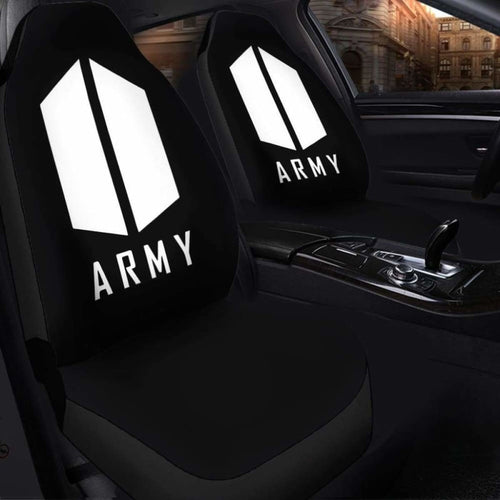 Army BTS Black Seat Covers Universal Fit