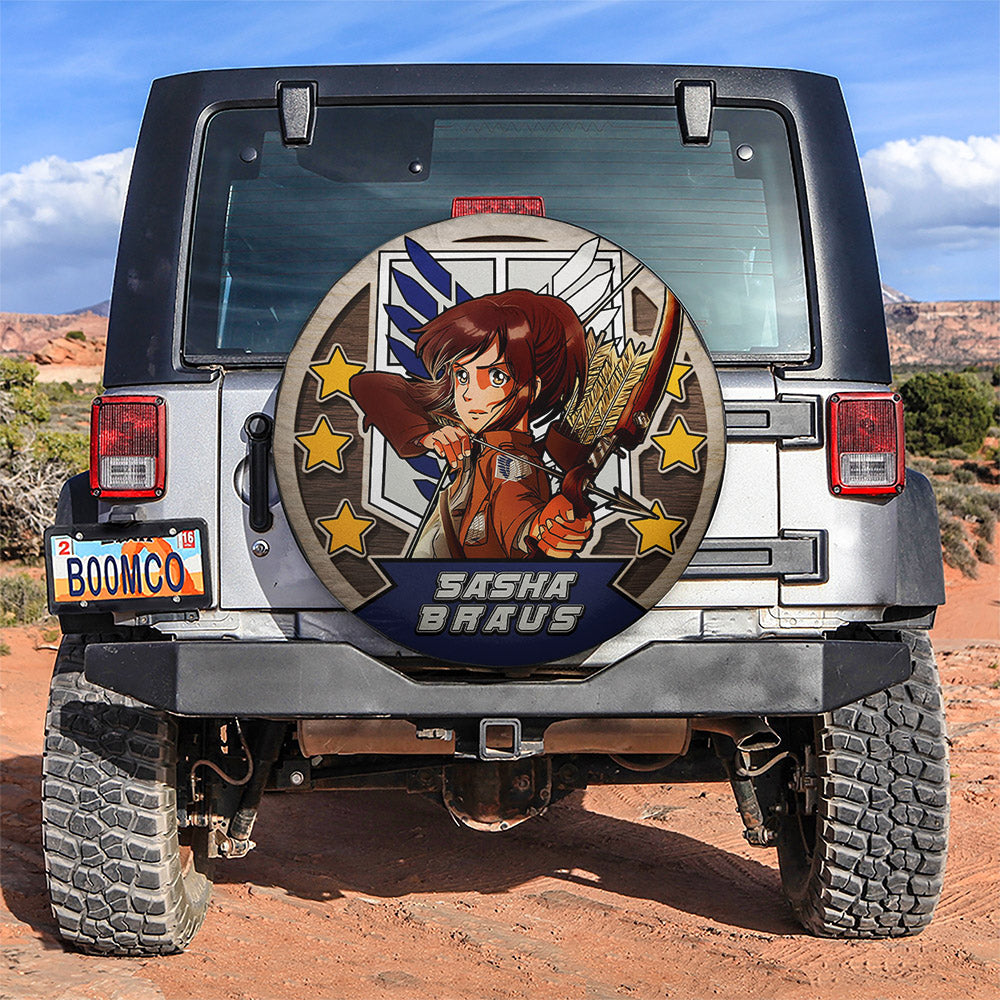 Attack On Titan Sasha Braus Jeep Car Spare Tire Cover