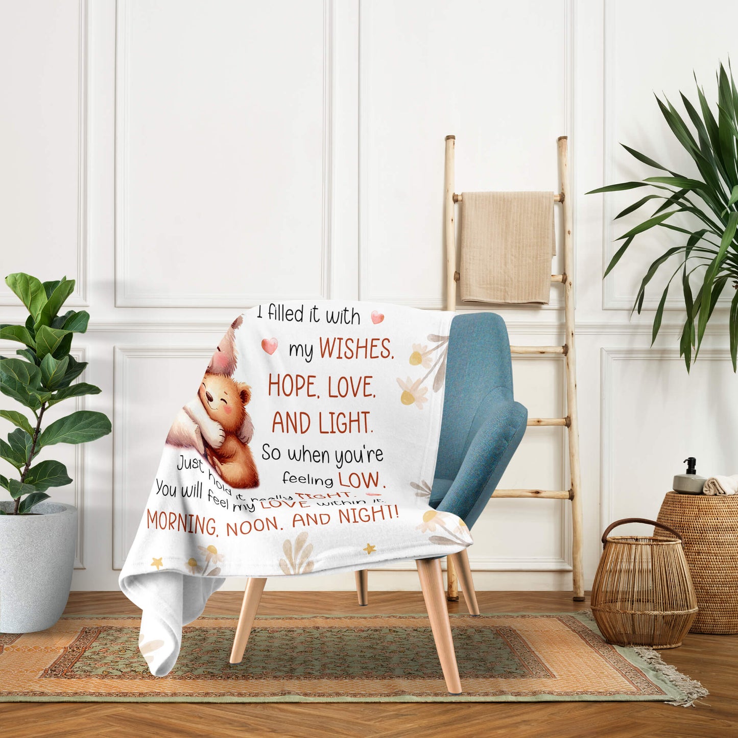 You Will Feel My Love - Personalized Birthday or Christmas gift For Granddaughter or Grandson - Custom Blanket - MyMindfulGifts