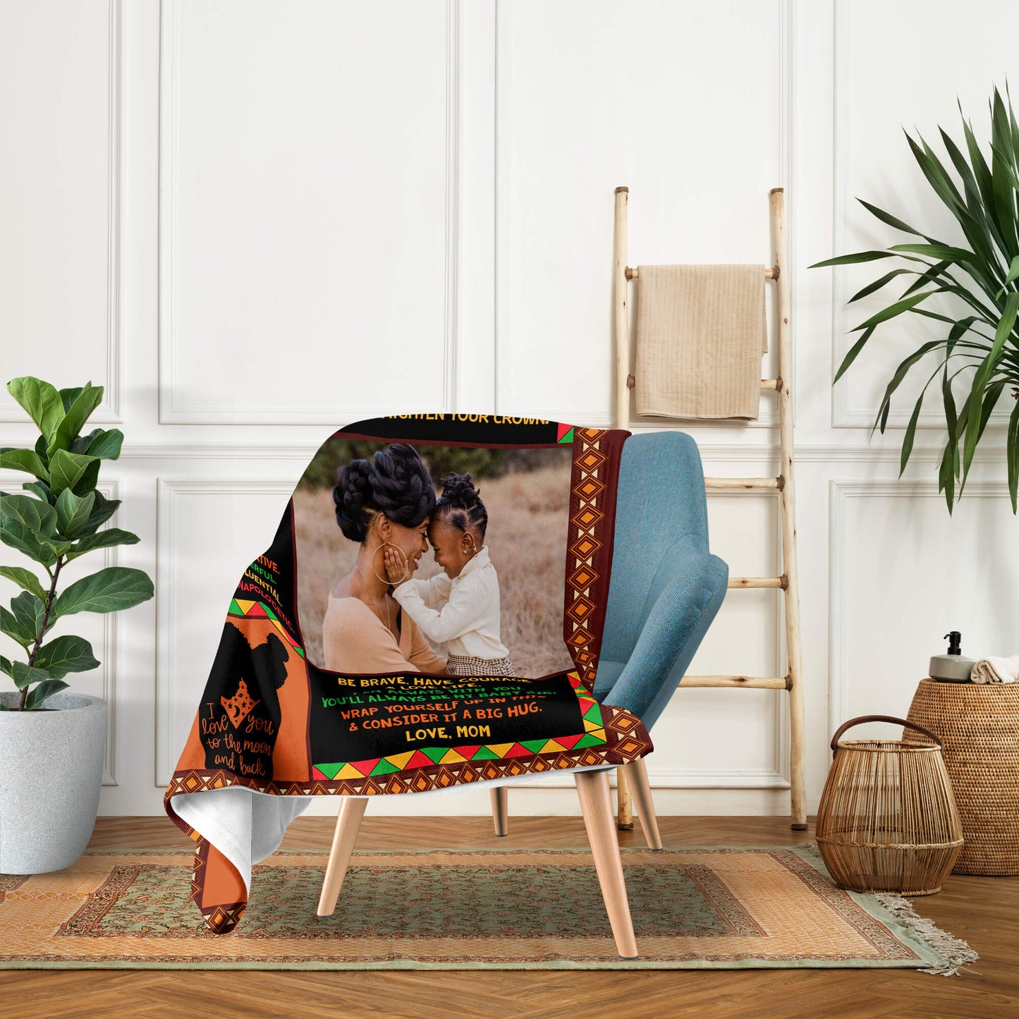 To My Daughter - Personalized gift For Black Daughter - Custom Blanket - MyMindfulGifts