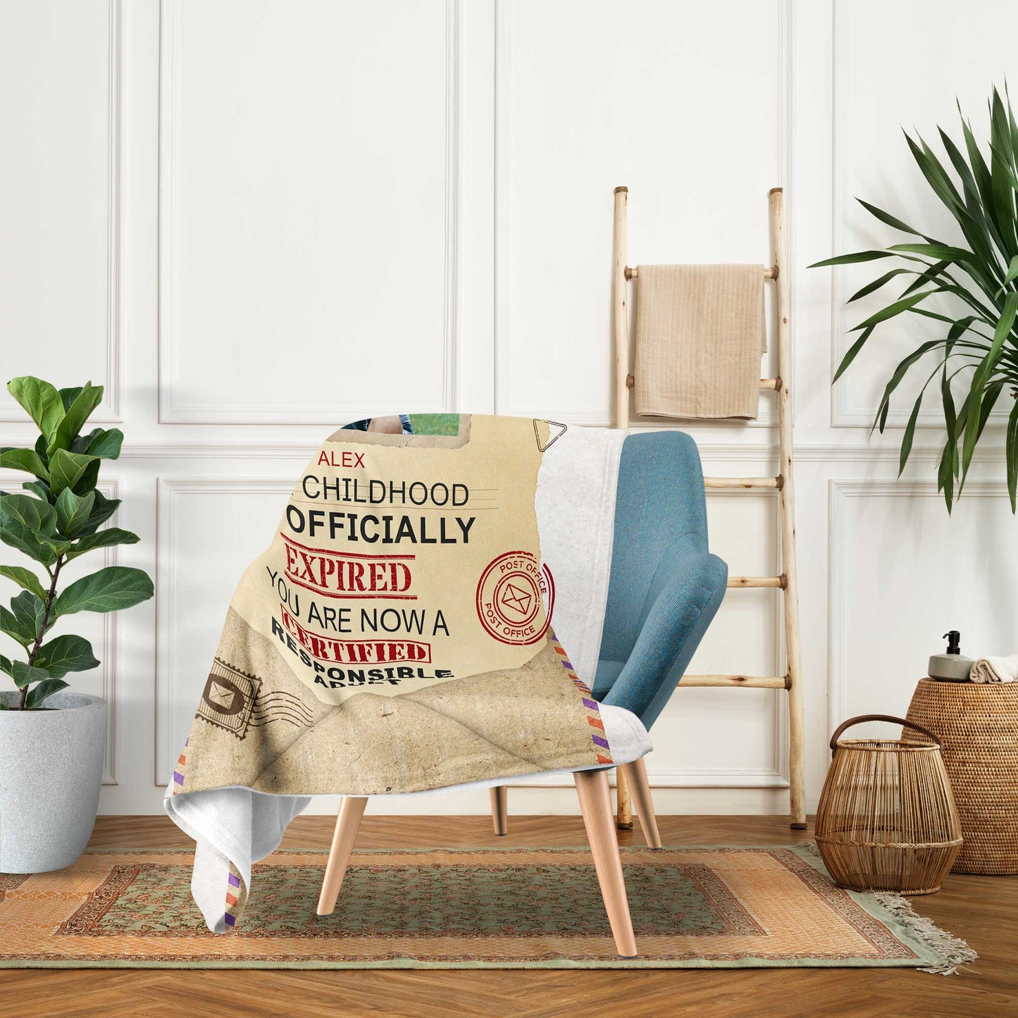 Your Childhood Has Officially Expired - Personalized gift For 18 Year Old - Custom Blanket - MyMindfulGifts