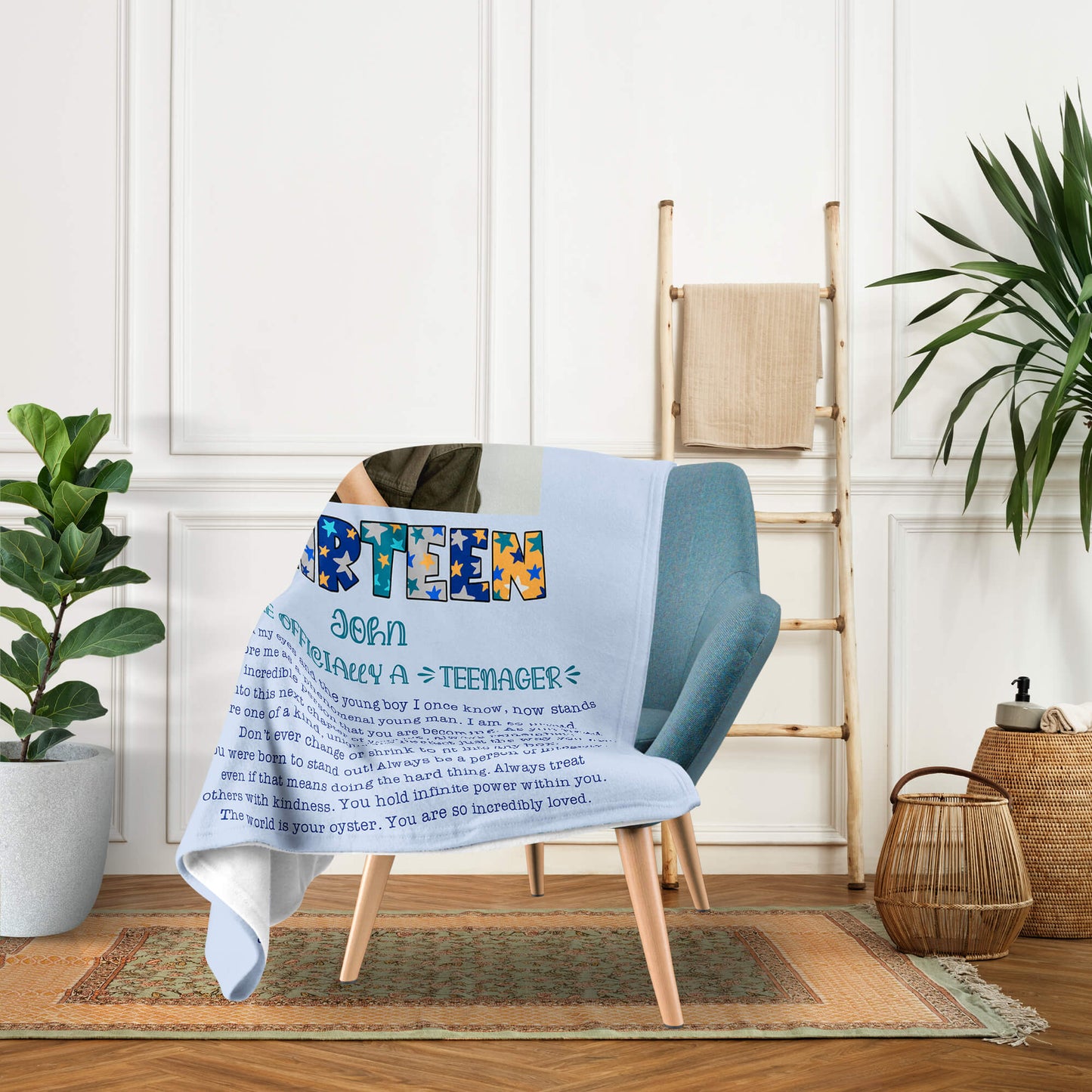 You're Officially A Teenager - Personalized gift For 13 Year Old - Custom Blanket - MyMindfulGifts