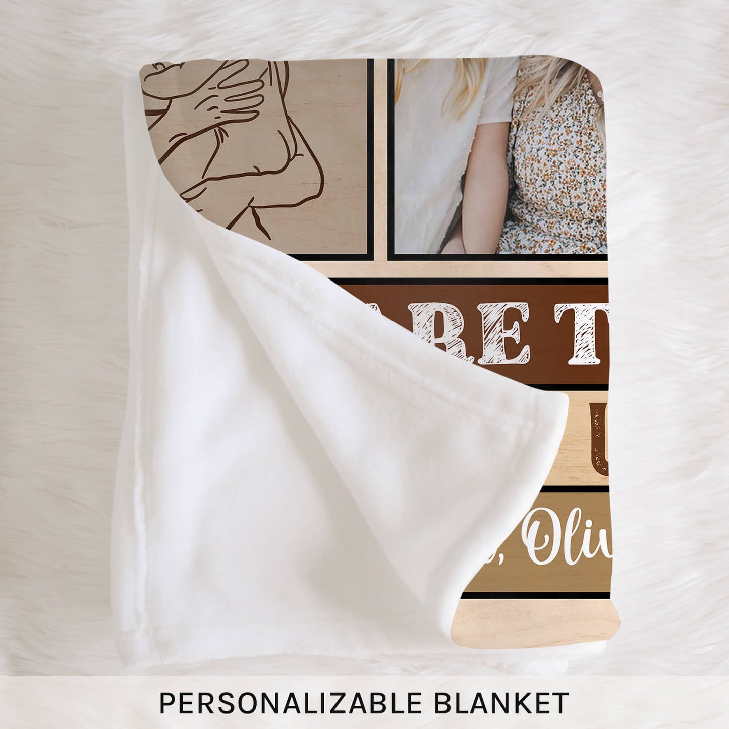 You Are The Piece That Holds Us Together - Personalized gift For Mom - Custom Blanket - MyMindfulGifts