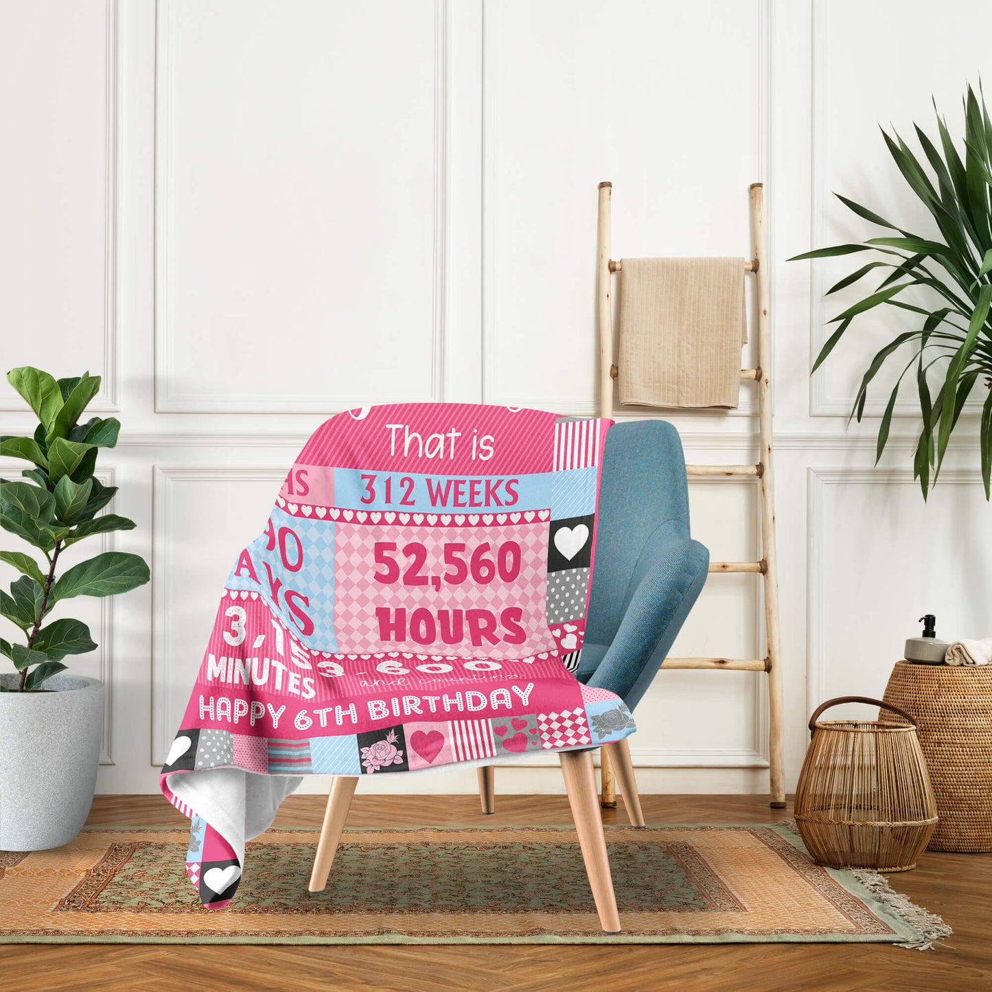 You Have Been Loved For 6 Years - Personalized 6th Birthday gift For 6 Year Old Girl - Custom Blanket - MyMindfulGifts
