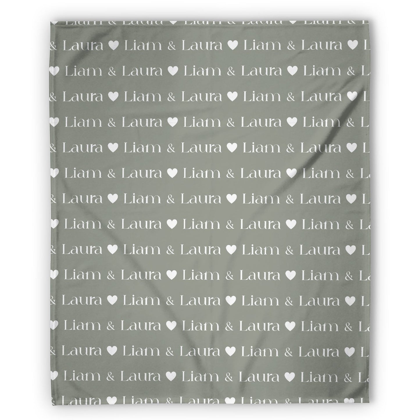 Simple Repeating Names - Personalized Anniversary or Valentine's Day gift for Husband or Wife - Custom Blanket - MyMindfulGifts