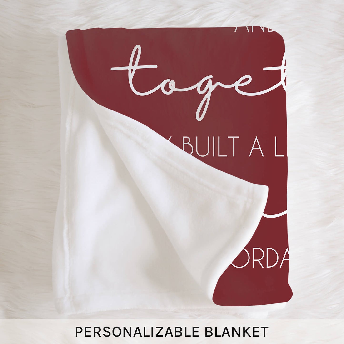 13 Years Of Love - Personalized 13 Year Anniversary gift For Husband or Wife - Custom Blanket - MyMindfulGifts