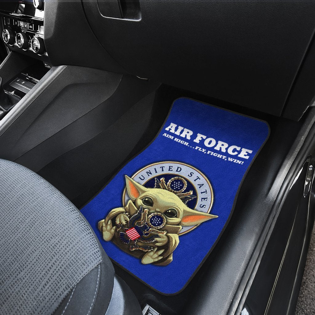 Baby Yoda US Air Force Car Floor Mats Custom Emblem Car Accessories