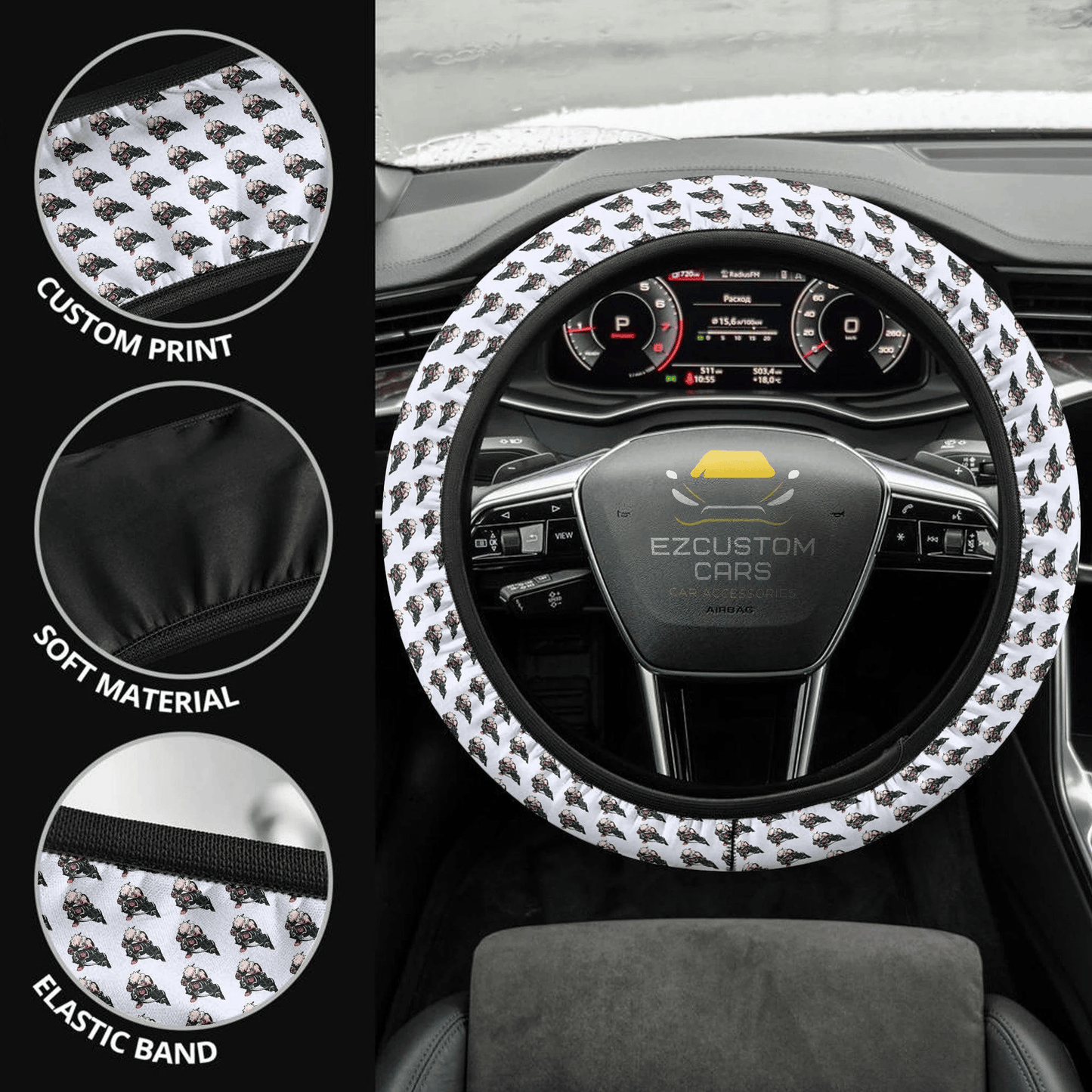 Bakugo Katsuki My Hero Academia Anime Steering Wheel Cover Anime Car Accessories