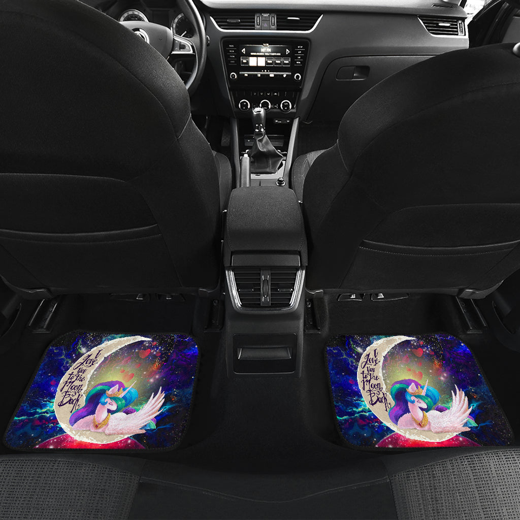 Beauty Unicorn Love You To The Moon Galaxy Car Floor Mats Car Accessories