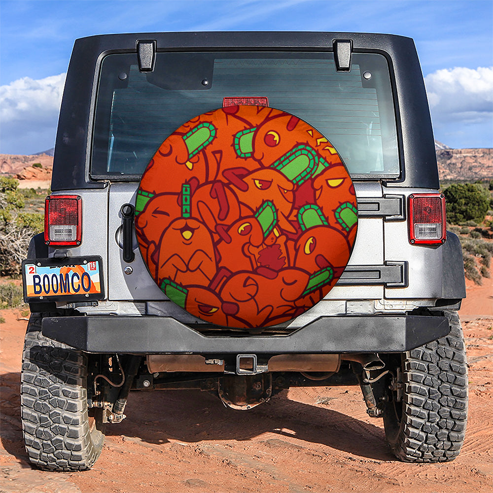 Chainsaw Man Pochita Anime Jeep Car Spare Tire Cover