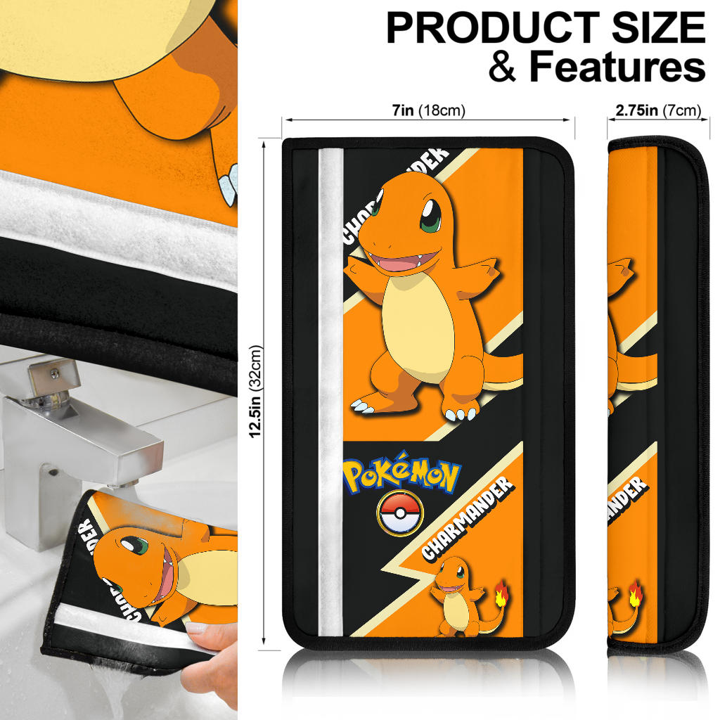 Charmander car seat belt covers Anime Custom Car Accessories