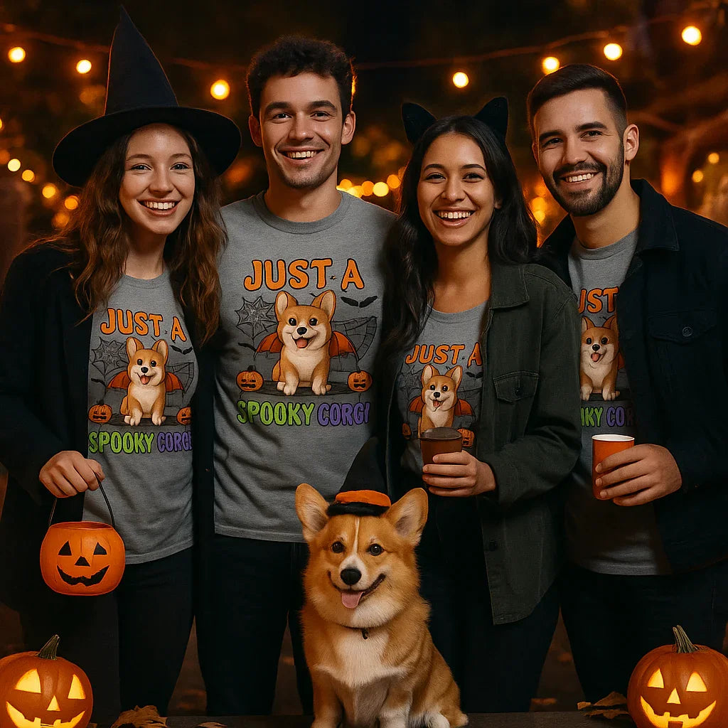 Funny Halloween Corgi T-Shirt – Just a Spooky Corgi Graphic Tee