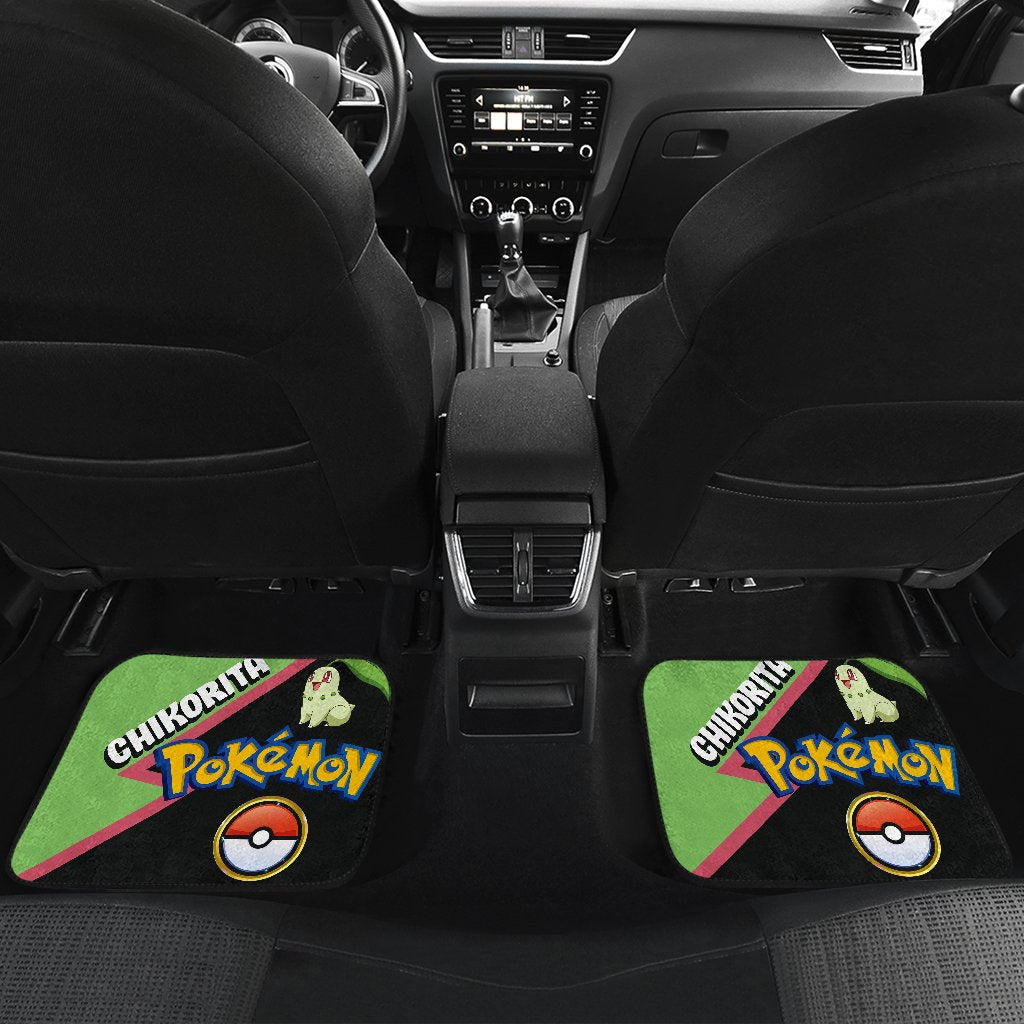 Chikorita Car Floor Mats Custom Anime Car Interior Accessories