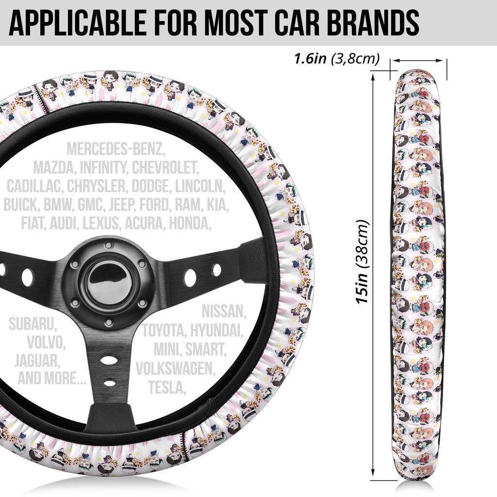 Chipi Demon Slayer Anime Car Steering Wheel Cover 1