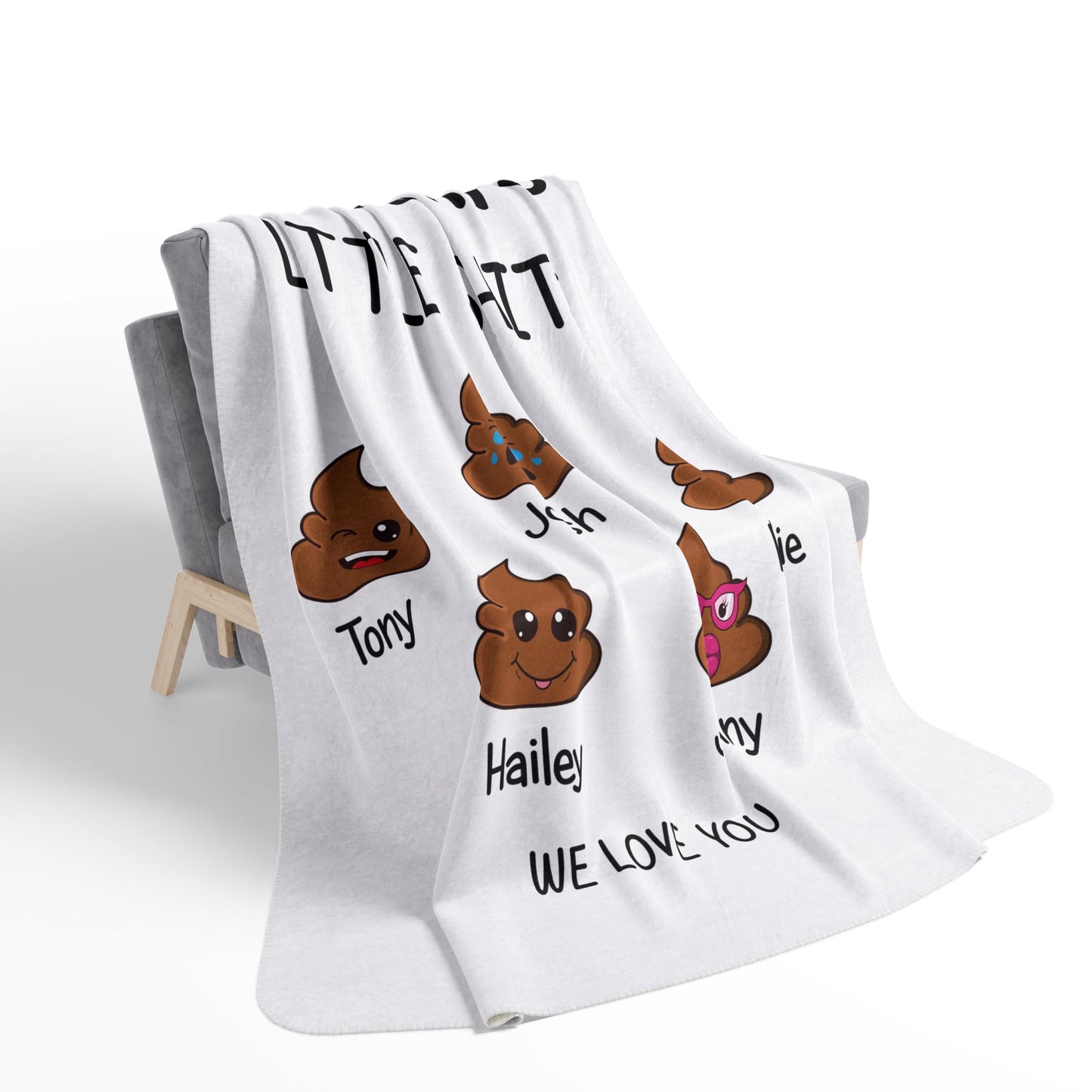 Grandma’s Little Sh*ts Blanket – Custom Grandkids’ Names - PersonalizedFury