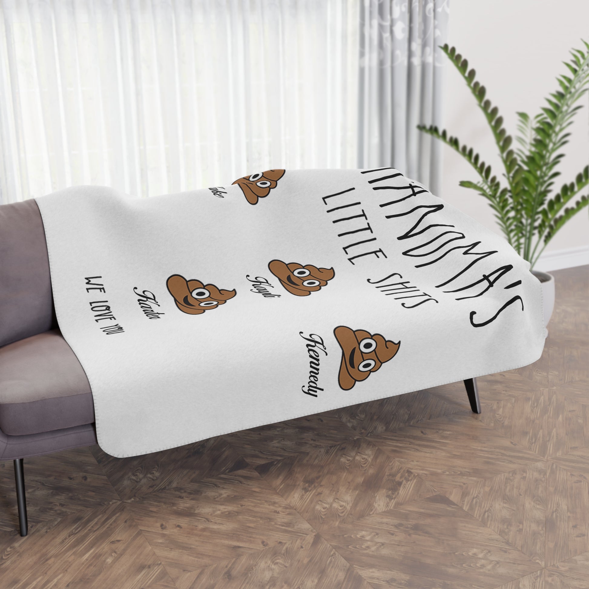 Grandma’s Little Sh*ts Blanket – Funny Personalized Gift - PersonalizedFury