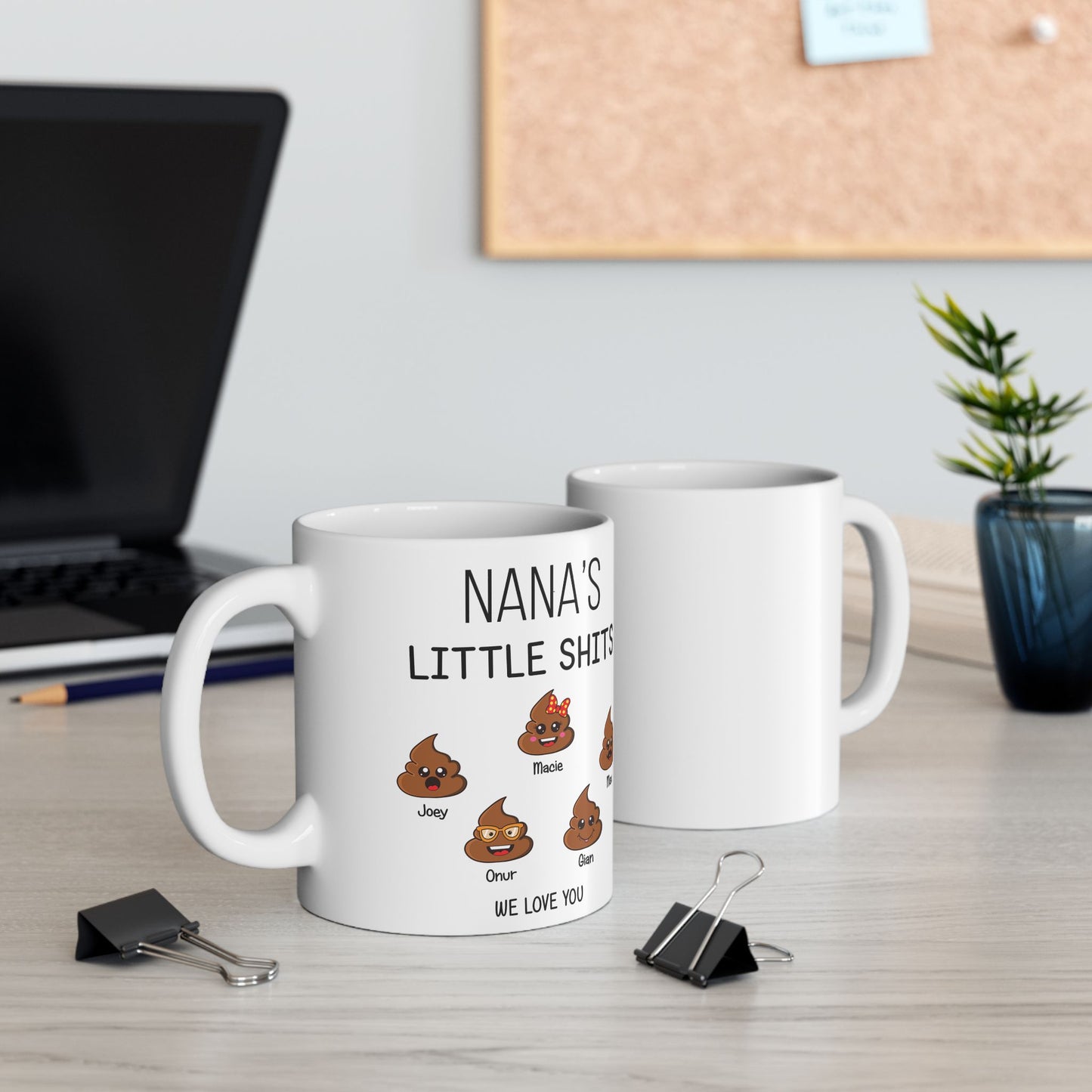 Funny Gift for Nana – Custom Coffee Mug with Grandkids’ Names - PersonalizedFury
