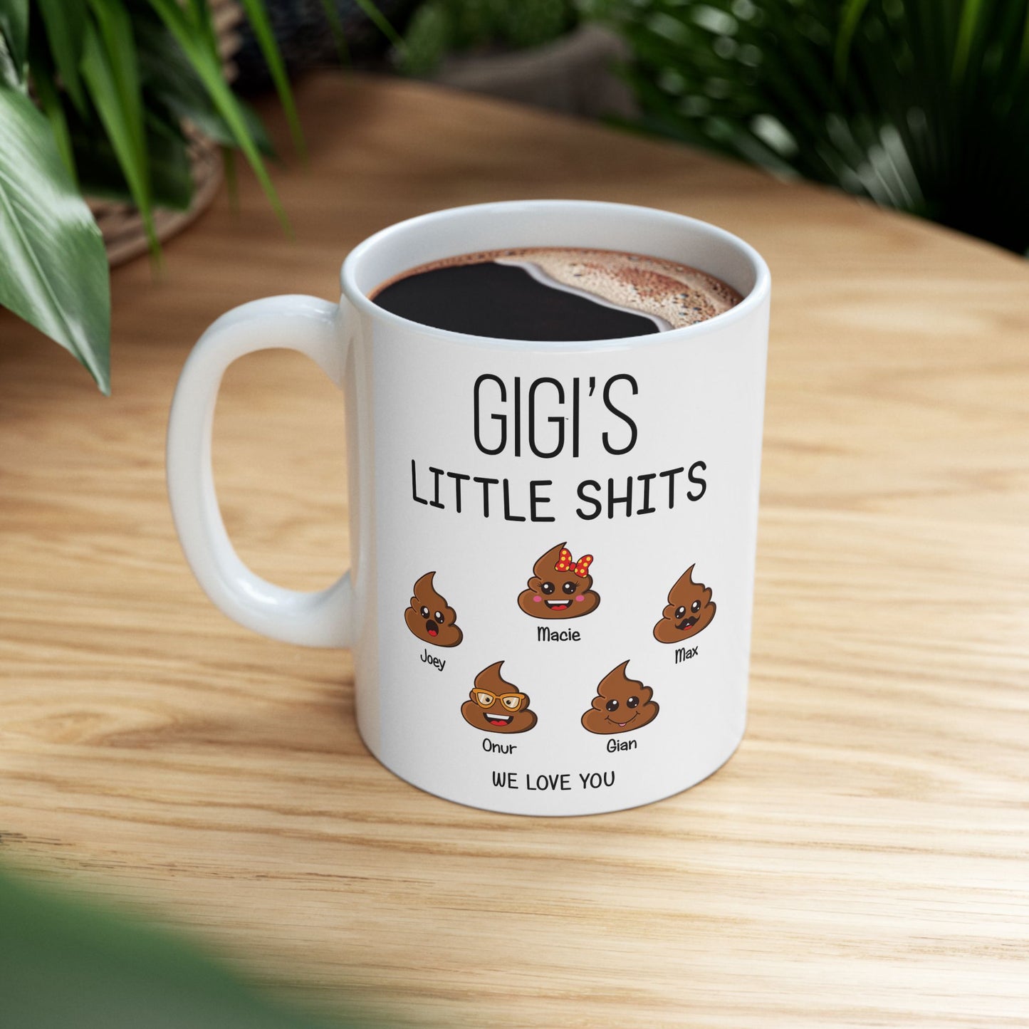 Funny Gigi Coffee Mug – Personalized Gift for Grandma with Kids’ Names - PersonalizedFury