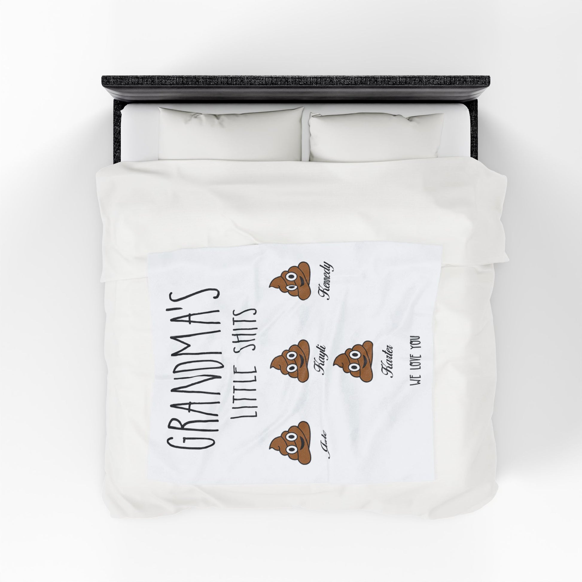 Grandma’s Little Sh*ts Blanket – Funny Personalized Gift - PersonalizedFury