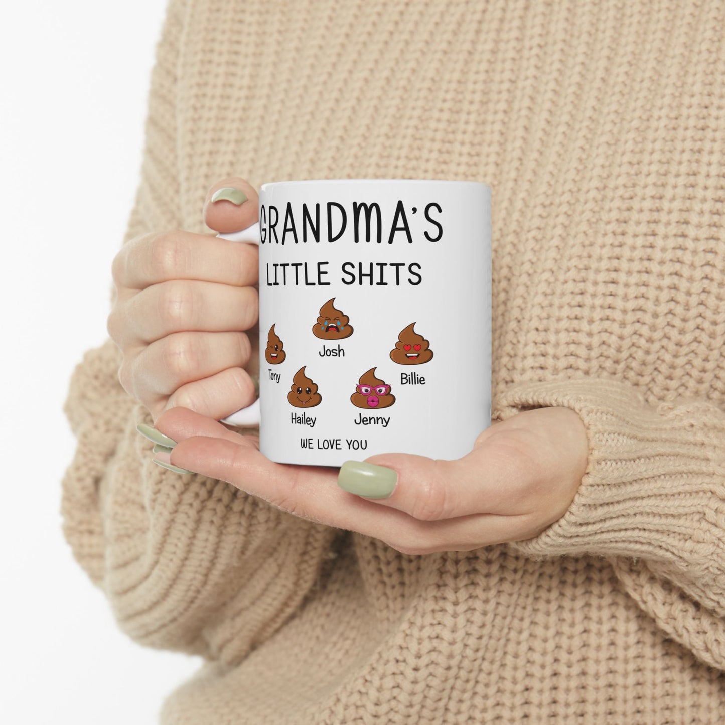 Custom Grandma Mug – Funny Gift with Kids’ Names - PersonalizedFury