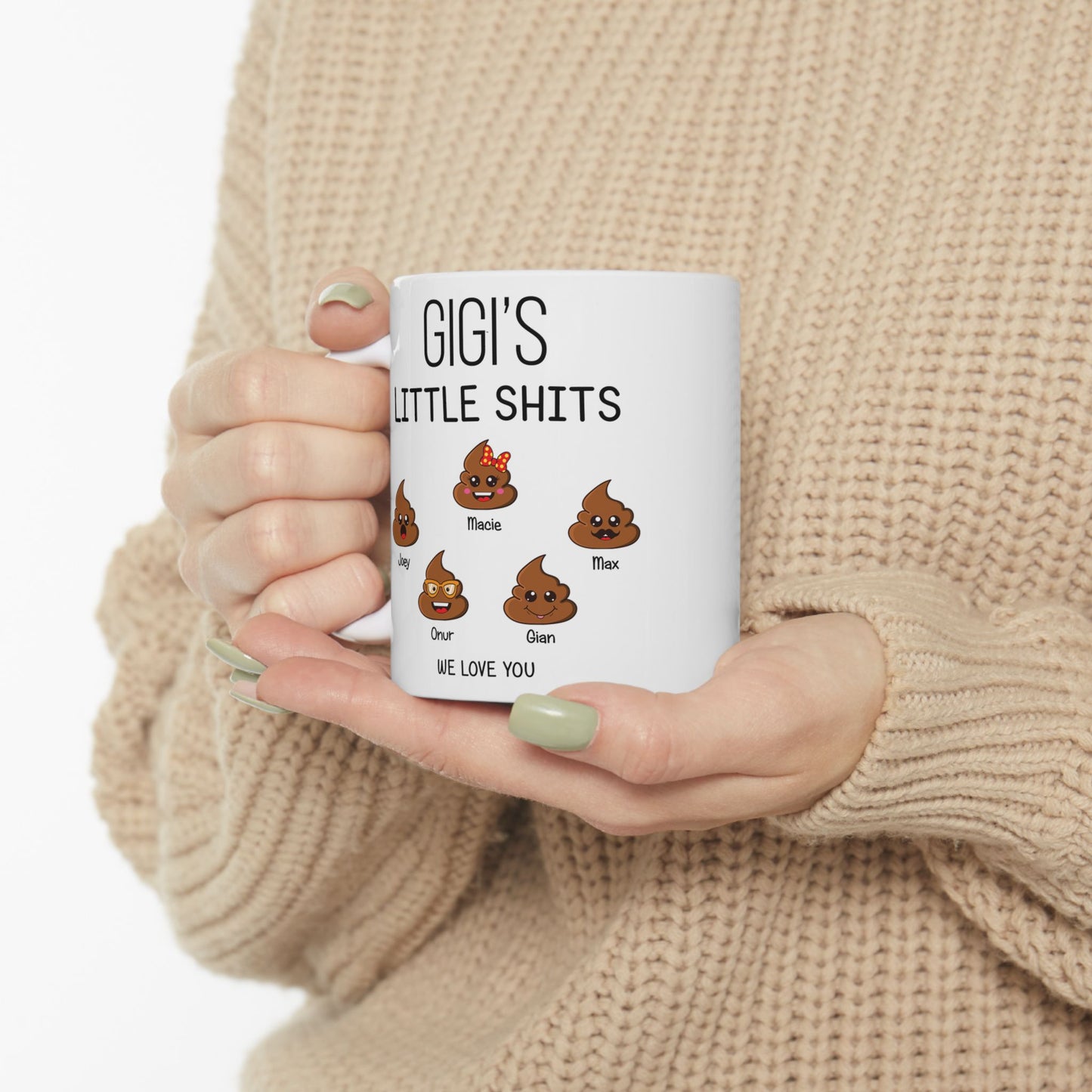 Funny Gigi Coffee Mug – Personalized Gift for Grandma with Kids’ Names - PersonalizedFury