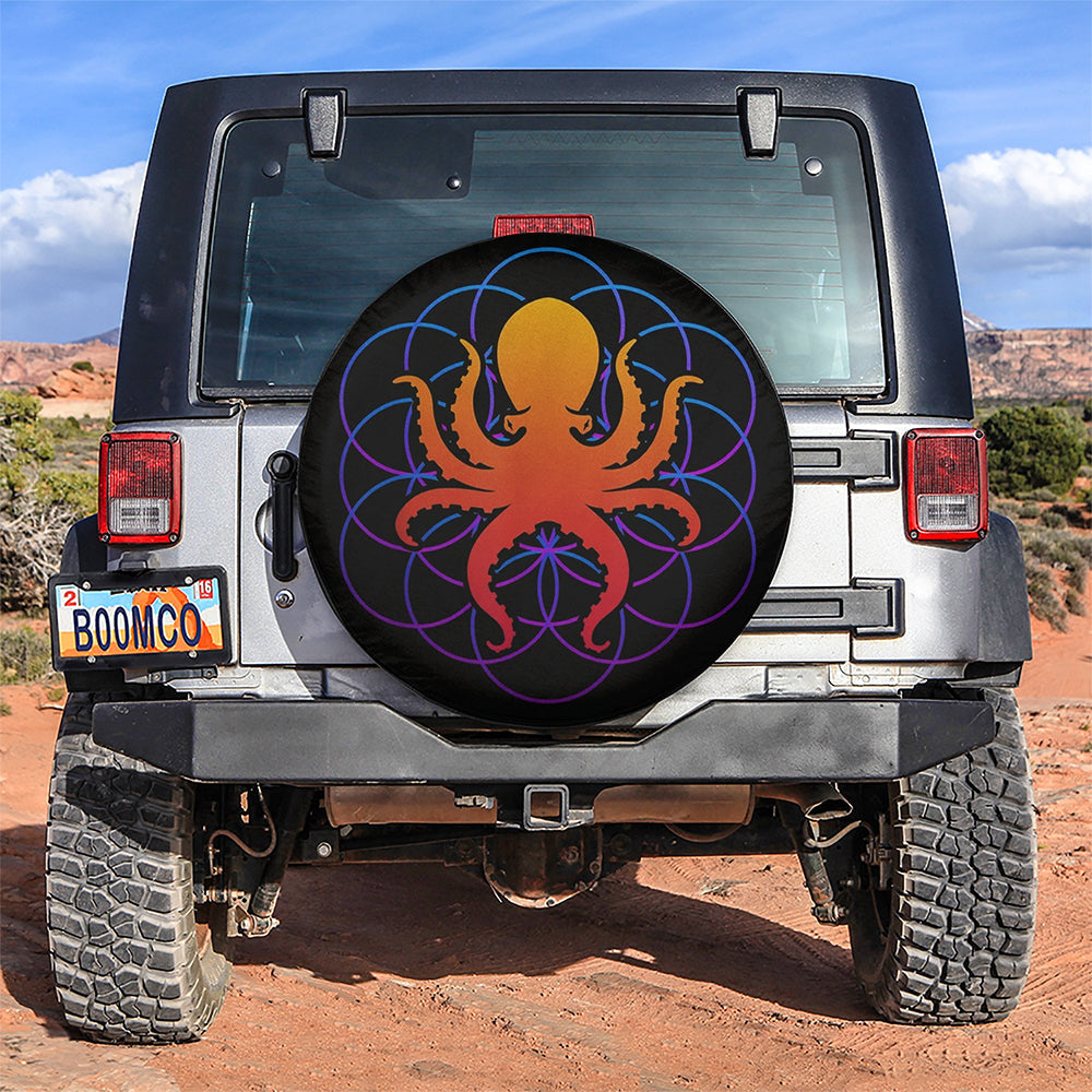 Cool Octopus Jeep Car Spare Tire Cover