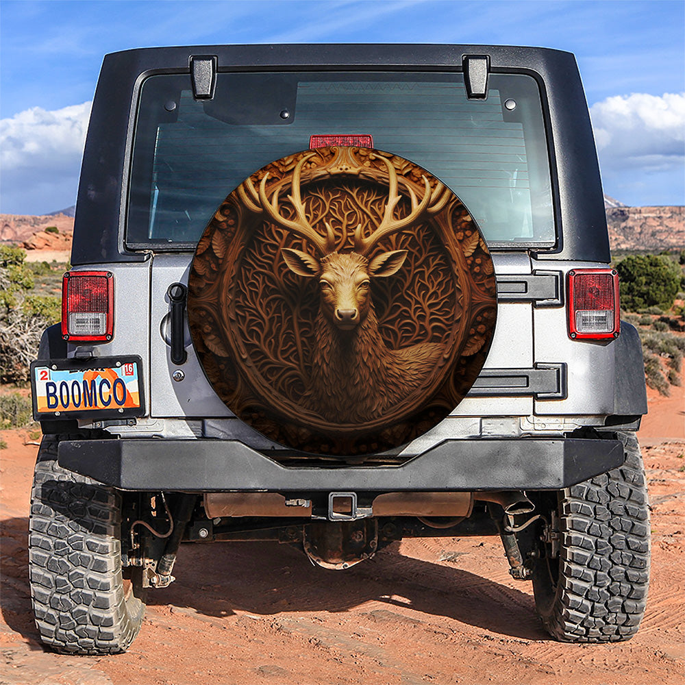 Deer Wood Jeep Car Spare Tire Cover