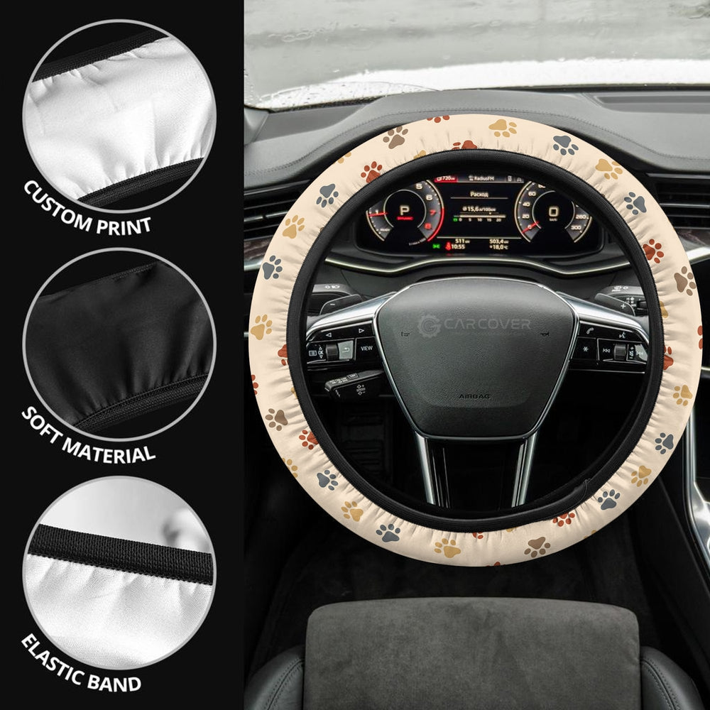 Dog Paw Steering Wheel Covers Custom Cute Dog Paw Car Accessories
