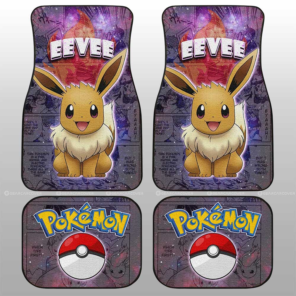 Eevee Car Floor Mats Custom Anime Galaxy Manga Style
