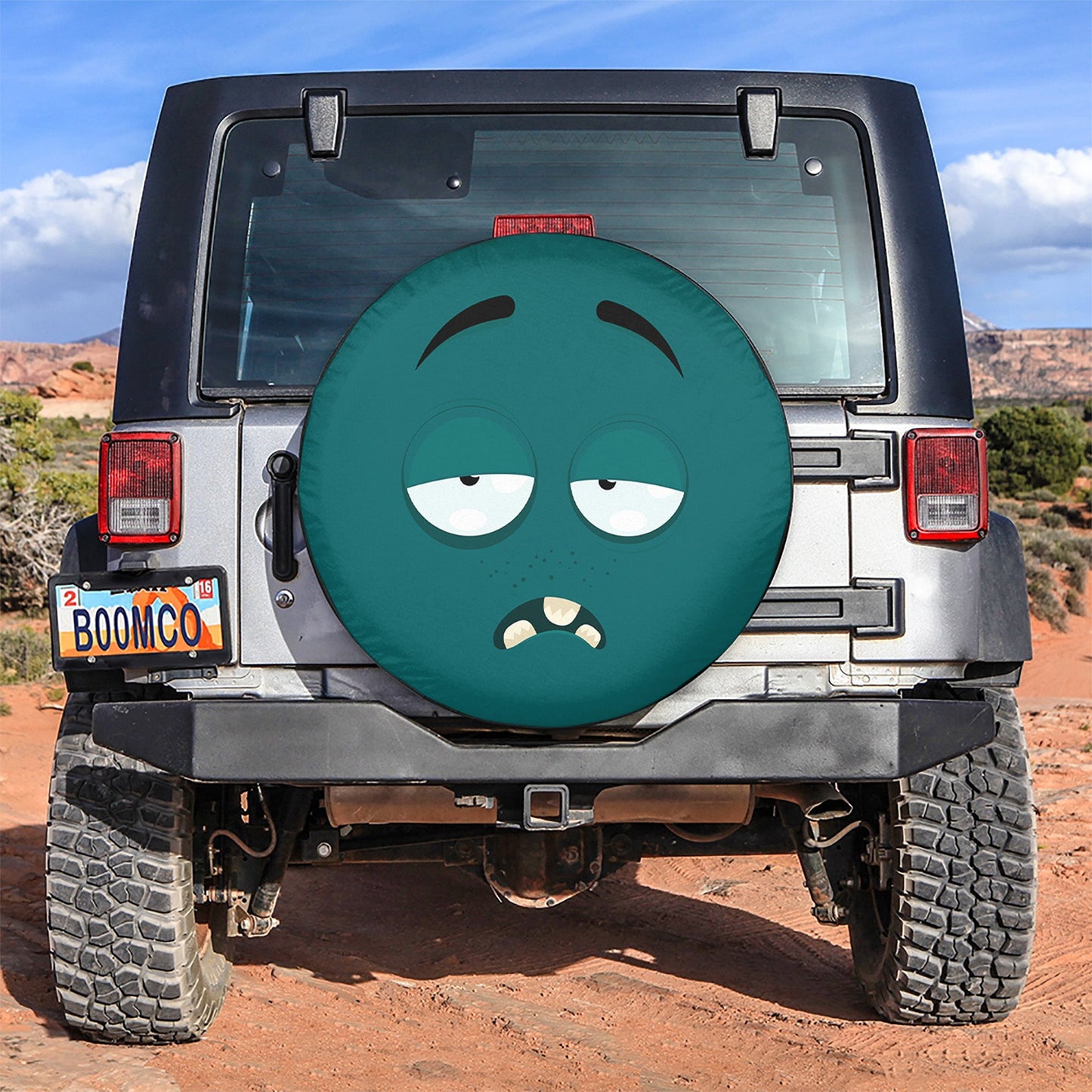 Emotion Blue Face Spare Tire Cover