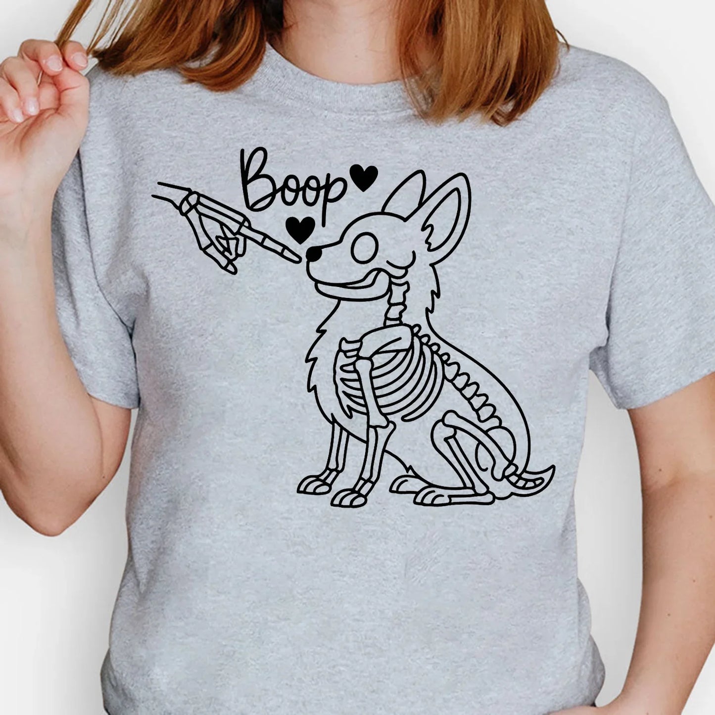 Halloween Corgi T-Shirt – Boop Skeleton Dog Graphic Tee for Corgi Lovers
