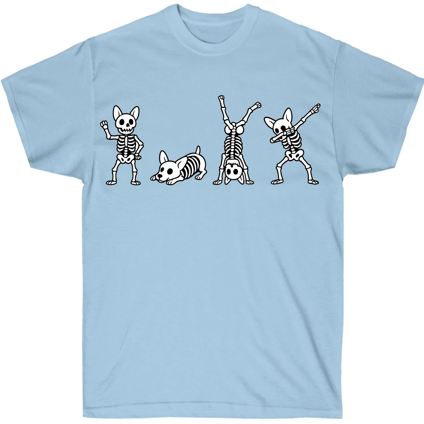 Halloween Corgi Skeleton T-Shirt – Cute & Spooky Gift for Dog Lovers