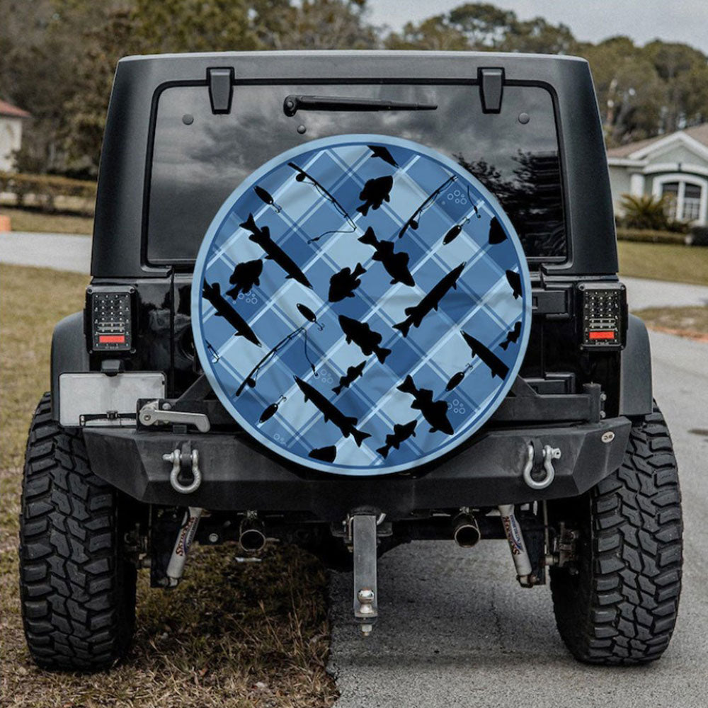 Fishing Trouts, Fishing Camo Car Spare Tire Cover