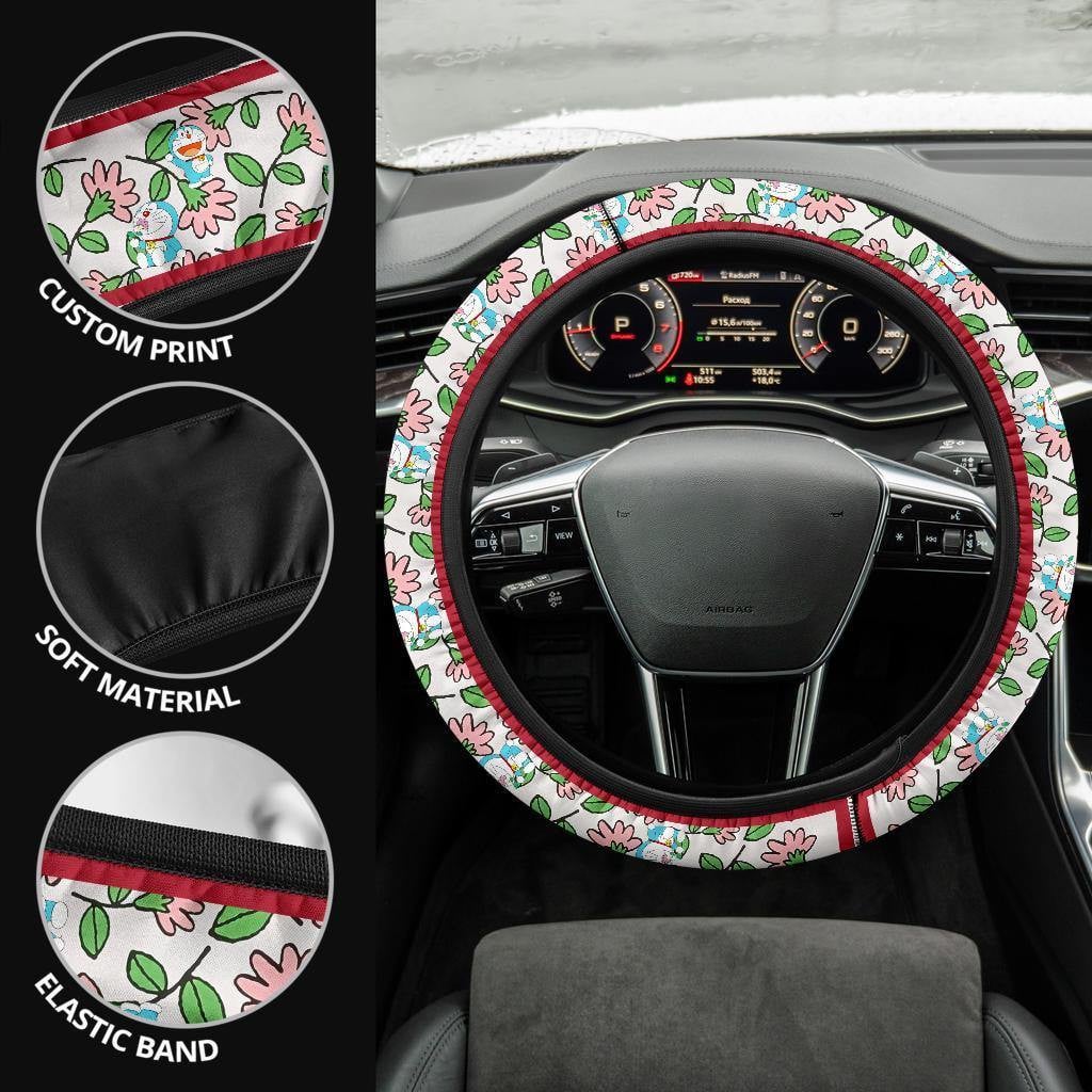 Flower Patterns Anime Steering Wheel Cover