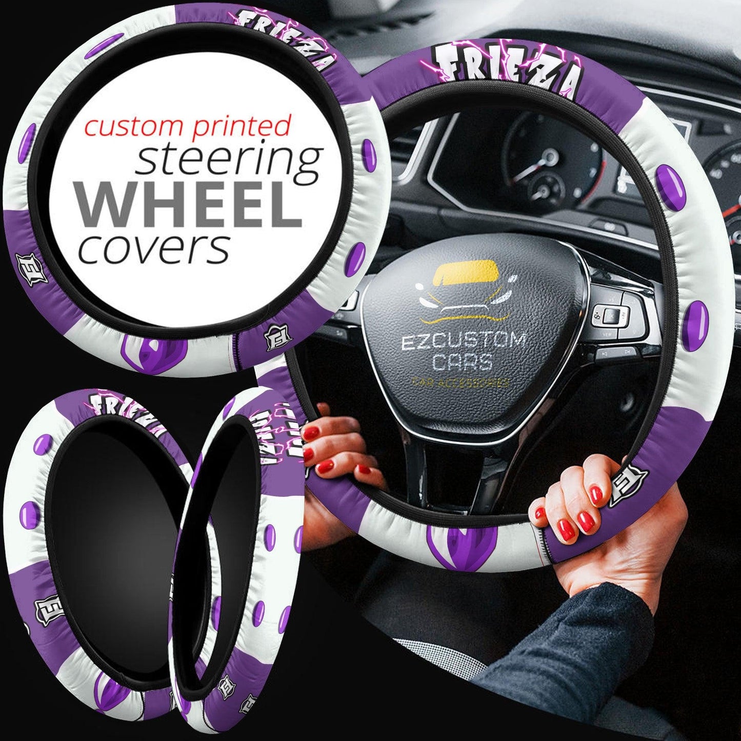 Frieza Anime Steering Wheel Cover Custom Dragon Ball Anime Car Accessories