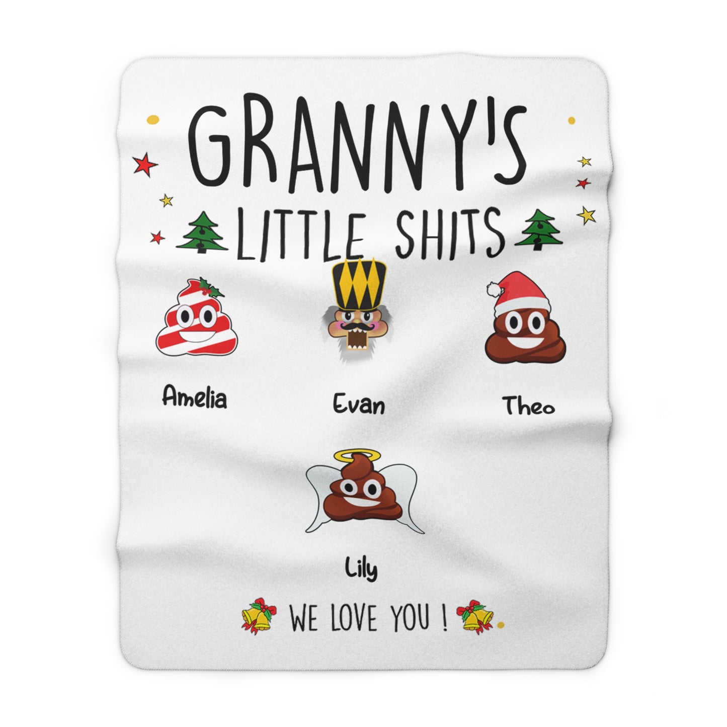 Grandma Blanket – Funny Christmas Gift with Names - PersonalizedFury