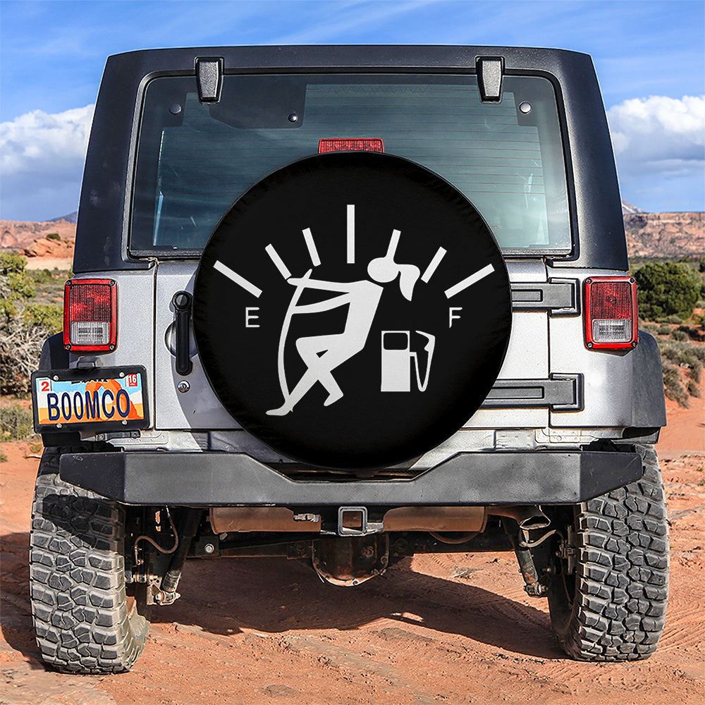 Funny Gas Guage Girl Vinyl Decal Sticker Car Spare Tire Cover