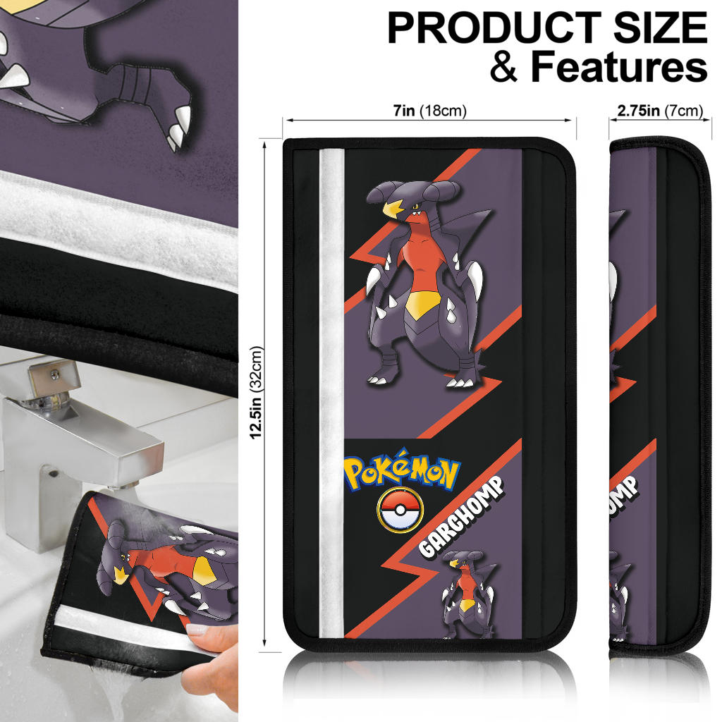 Garchomp car seat belt covers Anime Custom Car Accessories