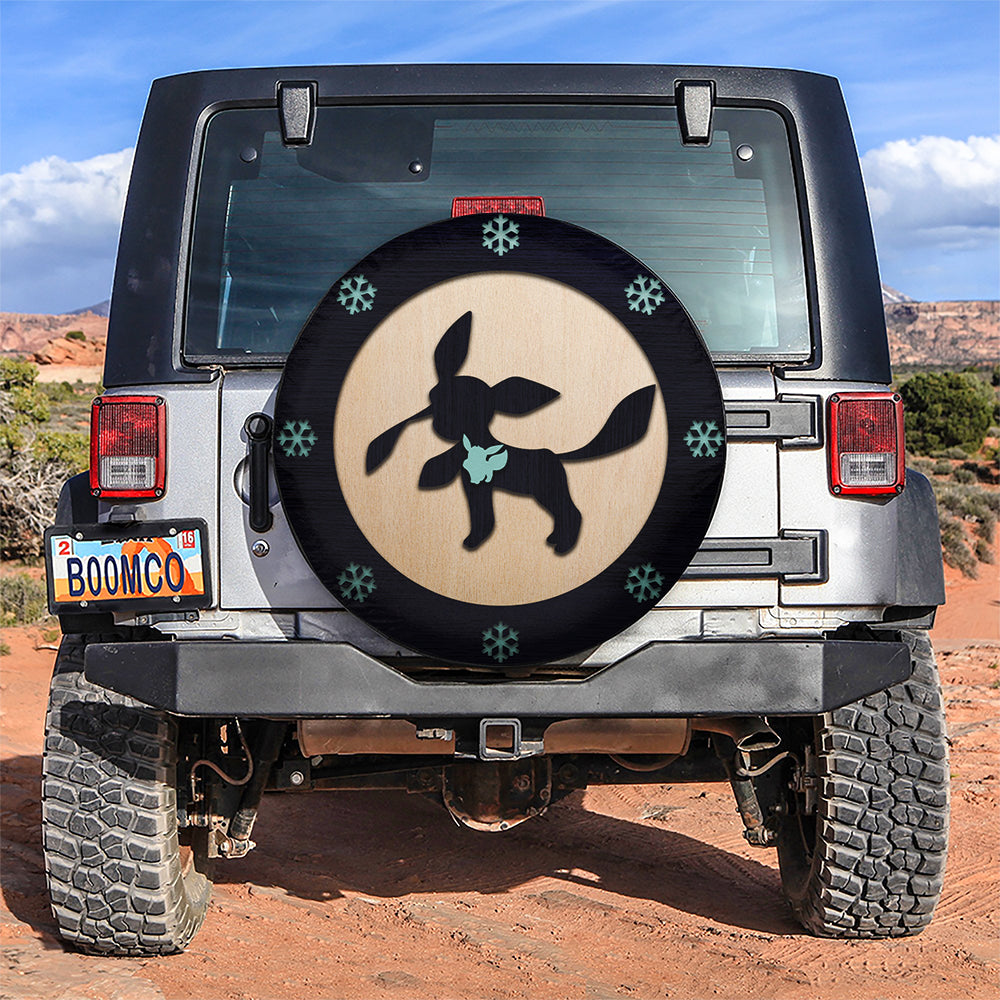 Glaceon Eevee Evolution Wood Car Spare Tire Cover