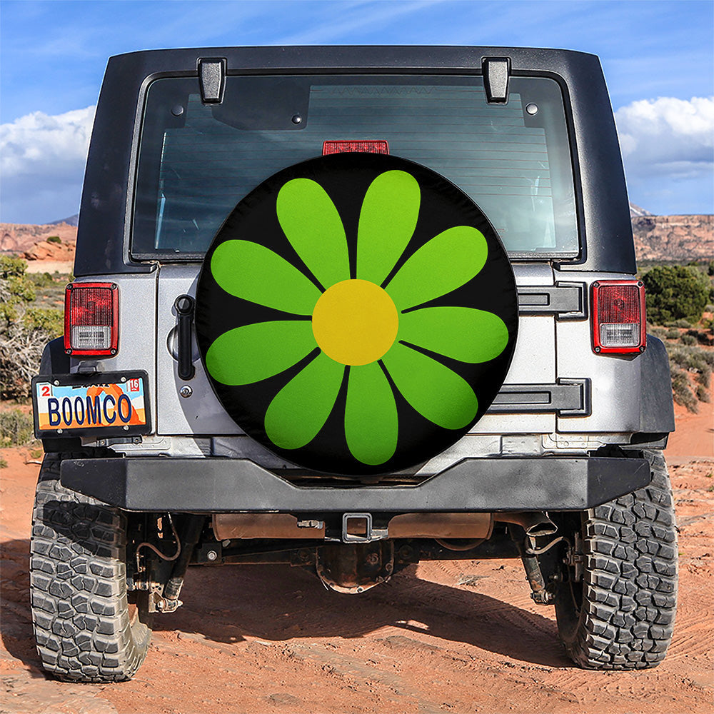 Green Daisy Flower Jeep Car Spare Tire Cover